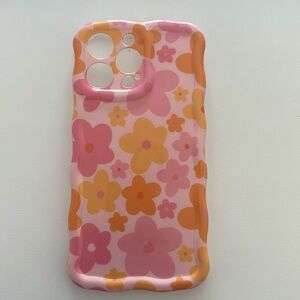 Coconut Lane Wavy Pink & Orange IPhone 14 Pro Max Case